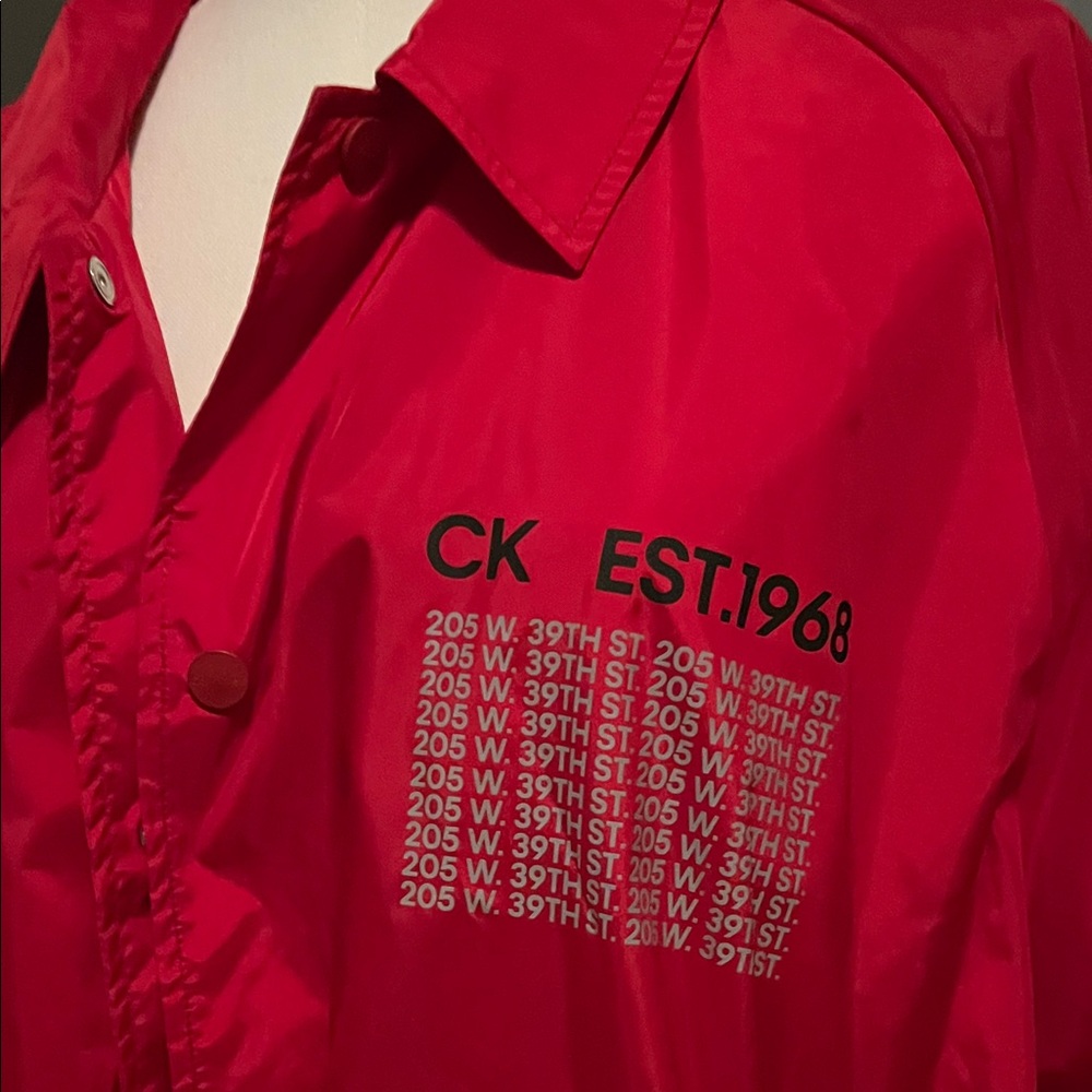 Calvin Klein Collection Red Windbreaker